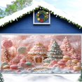 thumbnail image 2 of 13 x 6ftWinter Interior Candy Pink Christmas Garage Door Decoration Background Xmas Snowflake Christmas Decoration Photo Backdrop Baby Shower Birthday Kids Children Party Outdoor Indoor Banner Cover, 2 of 5