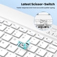 thumbnail image 6 of Cimetech Bluetooth Keyboard, Ultra-Slim Wireless Keyboard Quiet Portable Design with Built-in Rechargeable Battery, Fast Charging for iPad, iPhone, MacBook, Tablet,IOS, Android 3.0 and Above OS White, 6 of 7