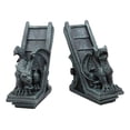 thumbnail image 2 of Ebros Gothic Roaring Gargoyles On Rooftop Sculptural Bookends Set 7" High Decor, 2 of 8