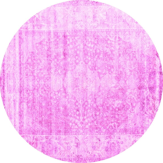 Ahgly Company Indoor Round Persian Pink Traditional Area Rugs, 8' Round