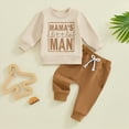 thumbnail image 2 of HCNTES Toddler Baby Boy Fall Outfits Long Sleeve Crew Neck Pullover Sweatshirt + Jogger Pants Set Winter Clothes boys clothes(Khaki,12-18 Months), 2 of 8