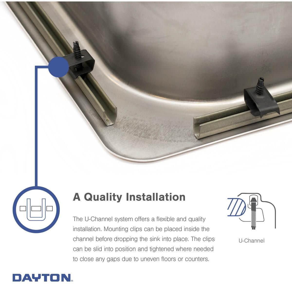Dayton Top Mount Stainless Steel Kitchen Sink