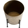 thumbnail image 3 of Metal Planters with Stand - Set of 2, Antique Gold (PL-GLD-SET-3002), 3 of 5