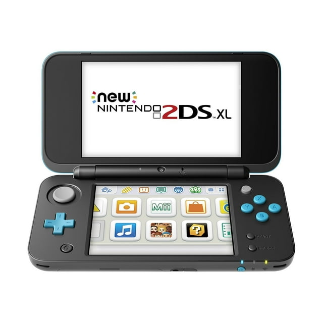 Nintendo New 2DS XL - Black + Turquoise (Renewed)