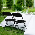 thumbnail image 4 of Zimtown 6 Pack Black Plastic Folding Chair for Wedding Party Picnic, Conference, Stackable Chairs, 4 of 7