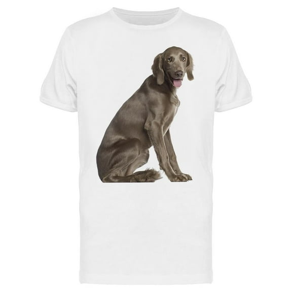 Weimaraner: Sitting Sideways T-Shirt Men -Image by Shutterstock, Male x-Large