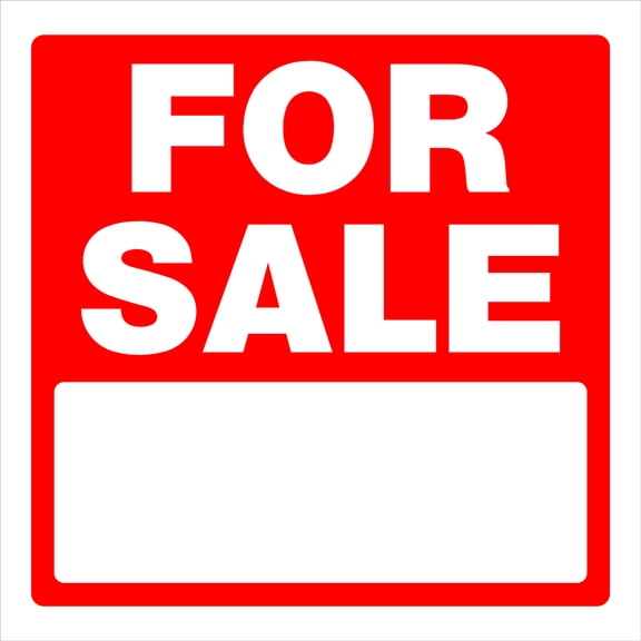 Hillman Group 843384 16.75 x 16.75 in. Red & White Plastic for Sale Sign - 6 Piece