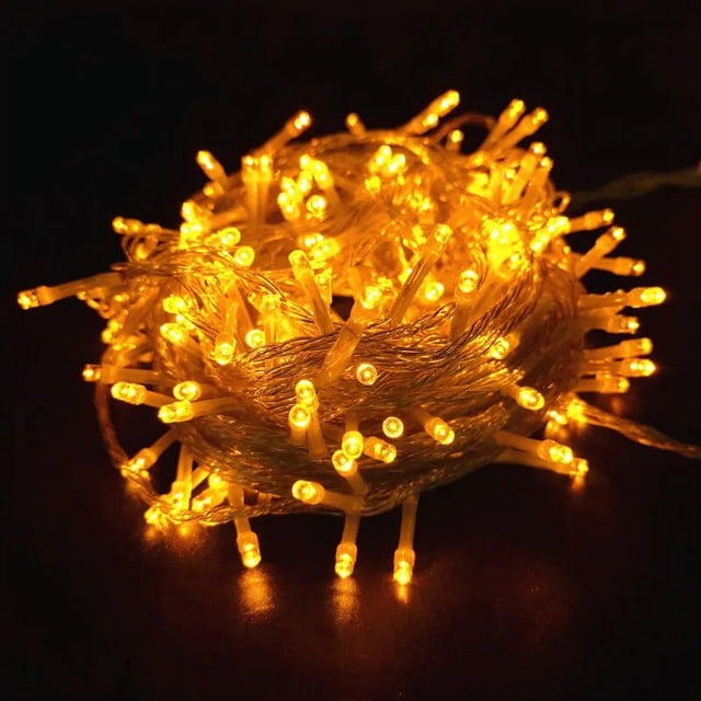 Guirnalda de luces decorativas para árbol de Navidad, luces impermeables de 10m, 20m, 30m, 50m, enchufe europeo y estadounidense