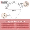 thumbnail image 3 of Miallo Sparkling Silver "BIRTHDAY GIRL" Rhinestone Headband, Shimmering Birthday Party Hair Accessory for Women and Girls, 3 of 7