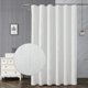 thumbnail image 1 of Cortina de ducha blanca, cortinas de ducha de nueva tecnología 2022 para baño, cortinas de ducha impermeables con 12 ganchos de 72 x 72 pulgadas, 1 of 5