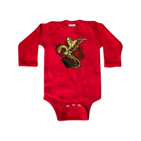 

Inktastic Steampunk Dragon Gift Baby Boy or Baby Girl Long Sleeve Bodysuit