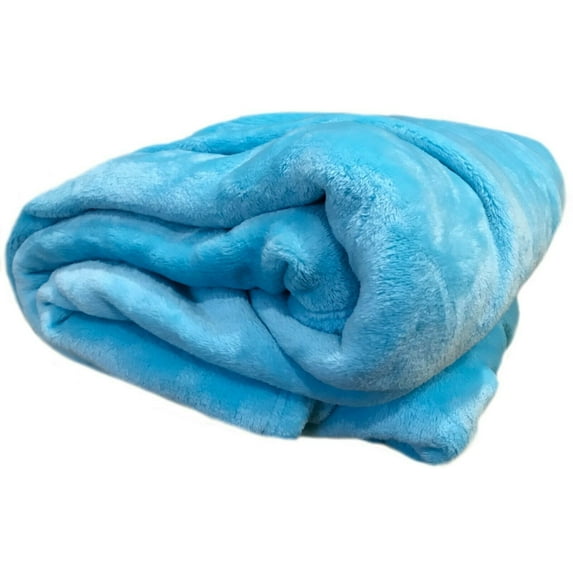 Blue Super Soft Warm Cozy Flannel Fleece Micro Plush Microfiber Bed Throw Blanket