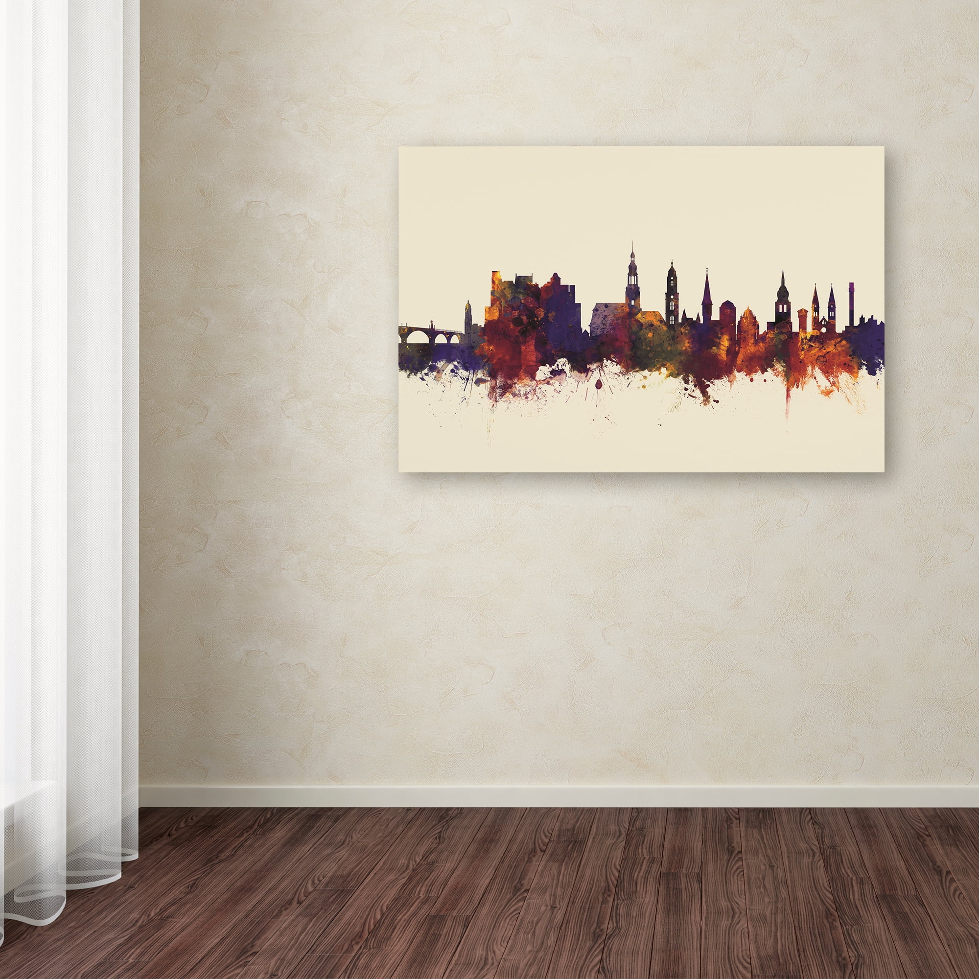 Trademark Fine Art 'Heidelberg Germany Skyline V' Canvas Art by Michael Tompsett