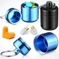 thumbnail image 2 of 4 Pack Ear Plug Carrying Case Keychain, Portable Keychain Pill Holder Case, Waterproof Metal Earplug Case Pill Container, 2 of 6