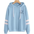 thumbnail image 1 of Sweat à Capuche Rayé Varsity à Cordon pour Femmes, 1 of 5