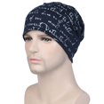 thumbnail image 3 of LEKODE Caps for Women Silk Cap for Men Head Wraps for Men Women Headbands Satin Head Cap Silk Turban Satin Bonnets Navy One Size, 3 of 4