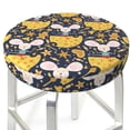 thumbnail image 3 of Lsque Mouse Cheese Round Bar chair cushion covers Velvet Fabric Premium Comfort Protects from Scratches and Stains for 14-17 Inch Chair- 13 inch, 3 of 7