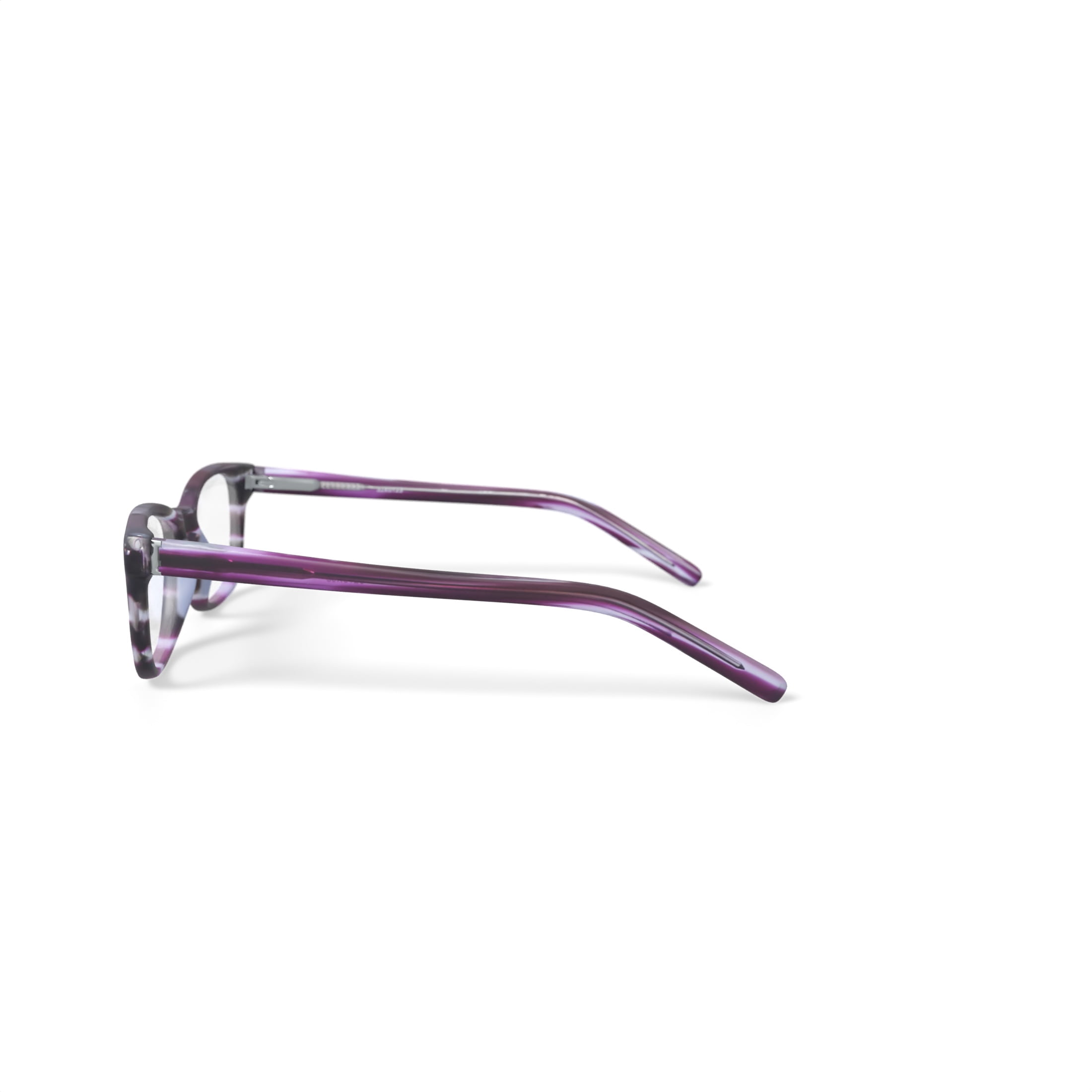 Walmart Youth FM13069 Square Prescription Eyeglasses with Case, Green/Purple Stripes