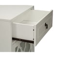 thumbnail image 6 of Gzxs Vintage Narrow Cabinet, Floor Standing Accent Display Cabinet with Top Drawer, 1 Glass Door and Adjustable Shelf, 12"D x 17"W x 33"H, White, 6 of 9