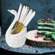 thumbnail image 3 of Juego de vajilla organizadora de Tenedor de cisne perfecl 2 piezas Cerámica, 3 of 7