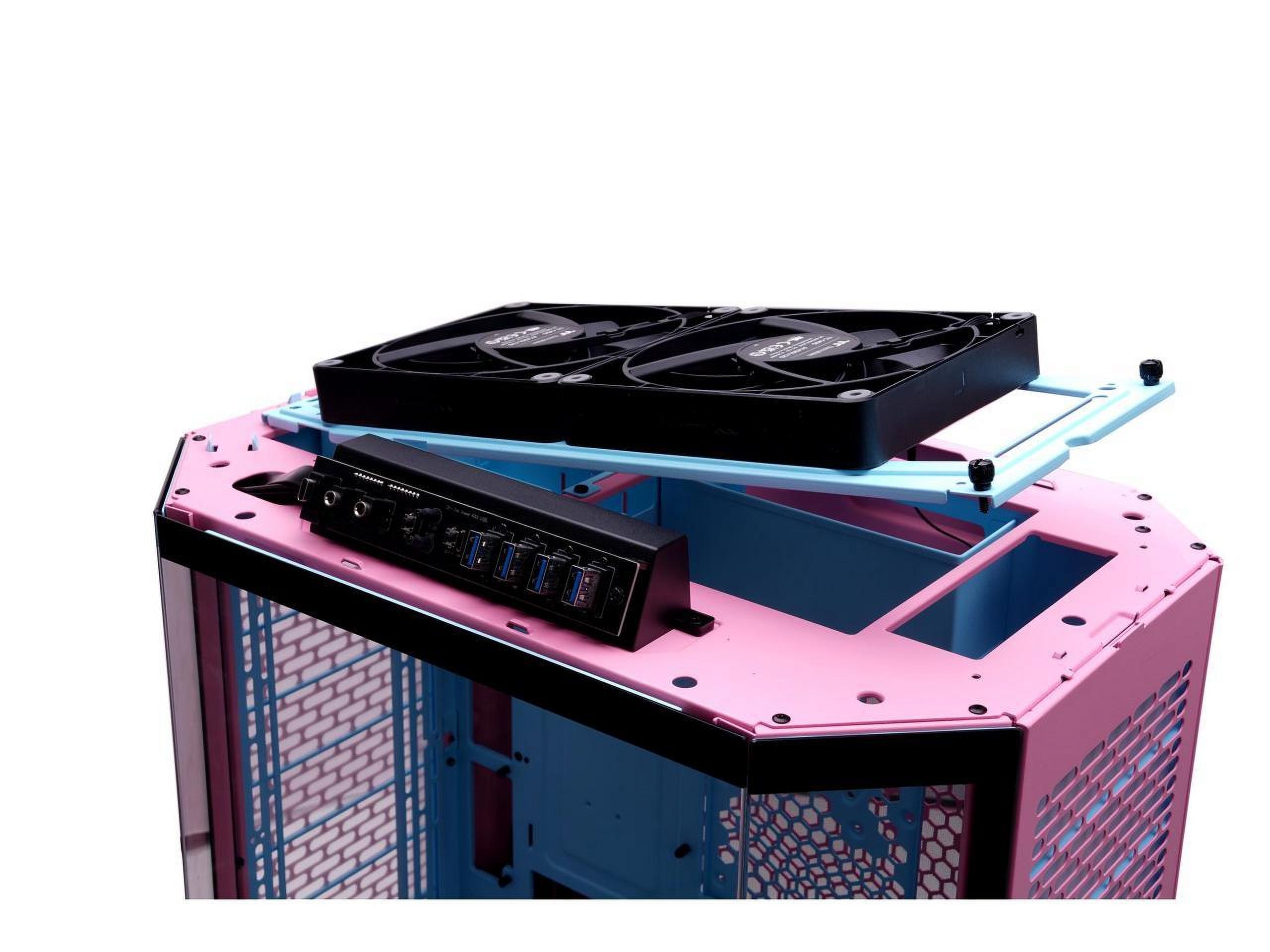Thermaltake The Tower 600 Bubble Pink Mid Tower Chassis - Mid-tower - Bubble Pink - Tempered Glass, SPCC - 2 x 140mm Fan(s) Installed - Mini ITX, Micro ATX, ATX Motherboard Supported - 9 x Fan(s) S...