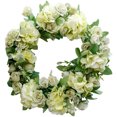 thumbnail image 3 of Puerta artificial Guirnalda de flores Oficina en casa Simulación colgante Decoración floral Banquete de boda Corona de flores falsas, Verde kenally HA9087-04B, 3 of 6