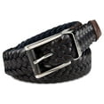 thumbnail image 1 of Ermenegildo Zegna Men's Braided Leather and Cotton Weave Belt (48US / 120EU, Dark Brown), 1 of 7