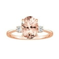 thumbnail image 2 of Biplut Egg Faux Morganite Rhinestone Inlaid Finger Ring Women Fashion Wedding Jewelry, 2 of 6