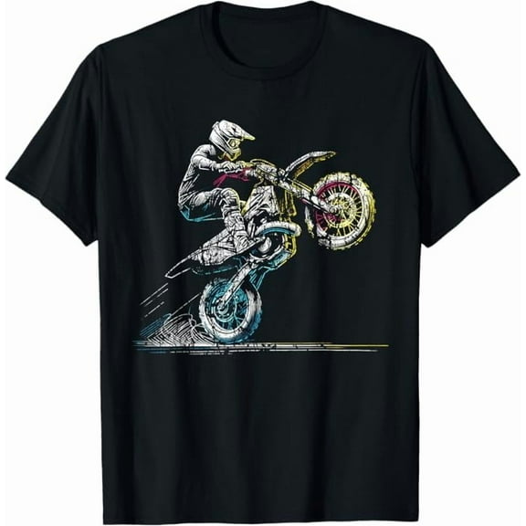 Dirt Bike Motocross Biker Men Women Vintage T-Shirt Dirtbike Rider Shirt Dirt Bike Lover Gift Unisex Pure Cotton Tee