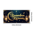 thumbnail image 3 of LUUFILx Ramadan Kareem Banner Mosque Lanterns Festive Welcome Backdrop Ramadan Mubarak Party Home Decorations Event Celebration Photography Props Background, 3 of 8
