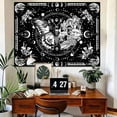 thumbnail image 3 of Skeleton Butterfly Tapestry Pink Skull Hippie Mushroom Plants Tapestry for Bedroom Moon phase Aesthetic Tapestries Wall Hanging for Living Room Dorm, 3 of 6