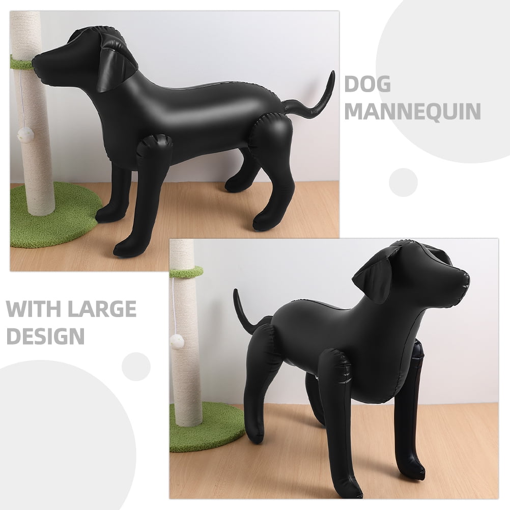 BESTYASH 2-Pack Inflatable Dog Mannequins PVC Assorted Colors for Pet Store Clothing Display and Decorative Use