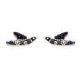 thumbnail image 4 of Juego de aretes y cadena con dije con forma de colibri, plata mexicana ley .925, Negro, 4 of 5