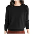 thumbnail image 1 of TJAZFJPA Chandails d'Automne pour Adolescentes, Chemise en Laine Tendance pour Femmes, Col Rond, Manches Longues, Voyage, Randonnée, T-Shirt, Pull, Chandails Habillés Décontractés pour Femmes, 1 of 8