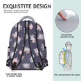 thumbnail image 5 of Pioneer Flower Floral Print Pattern Backpack for School, Cute School Bag with Adjustable Shoulder Straps and Padded Back, 15.3"x11"x7.1", 5 of 5