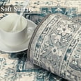 thumbnail image 4 of Garvee 5' x 7' Area Rug Washable Rug Vintage Persian Rug Floral Medallion Distressed Retro Floor Cover for Dining Room Home Office, Gray/Blue, 4 of 7