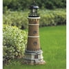 Solar-Powered Lighthouse Garden Statue