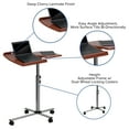 thumbnail image 5 of Flash Furniture Angle and Height Adjustable Mobile Laptop Computer Table with Cherry Top, 5 of 8