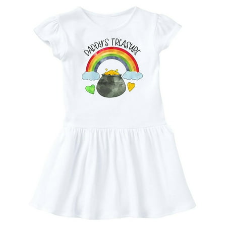 

Inktastic Daddy s Treasure St. Patrick s Day Rainbow and Gold Gift Baby Girl Dress