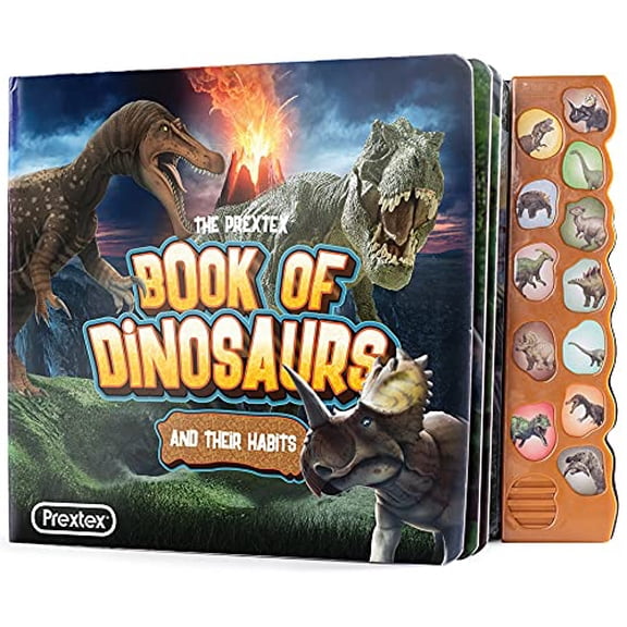 Pre-Owned The Prextex Book of Dinosaurs and Their Habits - 12-Button Dinosaur Sound Book to Educate and Learn About Dinosaurs (Unknown) 0578730154 9780578730158