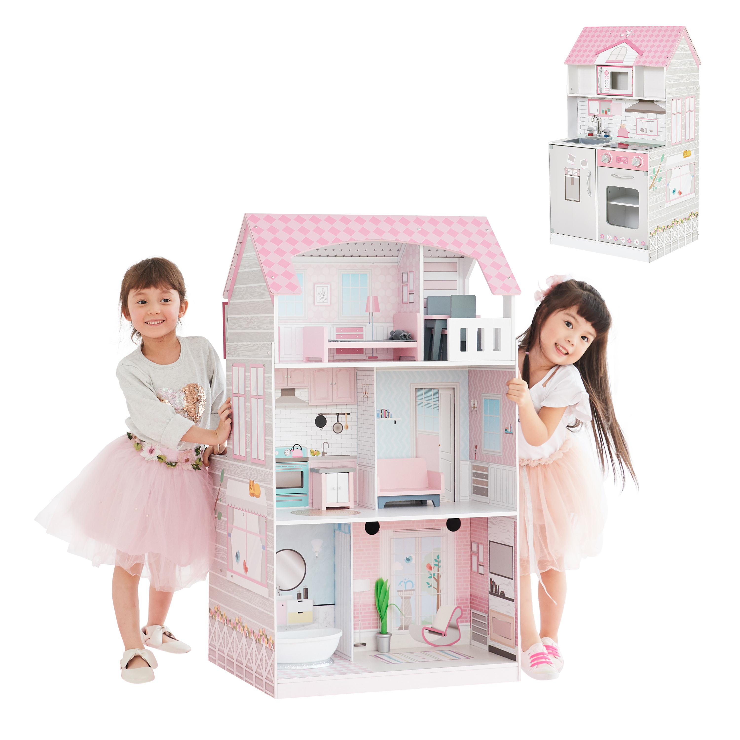 Teamson Kids Wonderland Ariel 2-in-1 Dollhouse/Play Kitchen Set - image 3 of 8