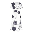 thumbnail image 4 of ZHUGeLI Womens Summer Floral Dresses Casual Short Sleeve Tiered Smocked Flowy Boho Beach Sundress A Line Maxi Dress with Pockets, 4 of 4