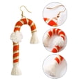 thumbnail image 3 of Pendientes Tejidos De Navidad Con Forma De Muleta, Pendientes Bohemios Tejidos Con Borlas, Pendientes Colgantes Trenzados Hechos A Mano Para Mujeres Y Niñas matsuzay AP007544-01, 3 of 6