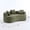 Green, variant on Full Size Rustic Sofas, Crescent-shaped sofa, modern low-back design with deep cushions, featuring a self-inflating foam-filled three-seater sofa that requires no assembly.(Gray chenille fabric)