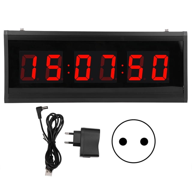 Reloj digital LED moderno Sincero con marco de aluminio negro