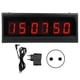 thumbnail image 1 of Reloj digital LED moderno Sincero con marco de aluminio negro, 1 of 10