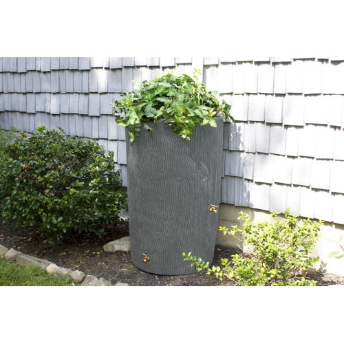 Good Ideas Impressions Tree Bark 90 Gallon Rain Barrel - Terra Cotta