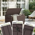 thumbnail image 3 of Homall 82 Gallon Outdoor Storage in Resin Deck Box Lockable Deck Box, Brown, 3 of 7