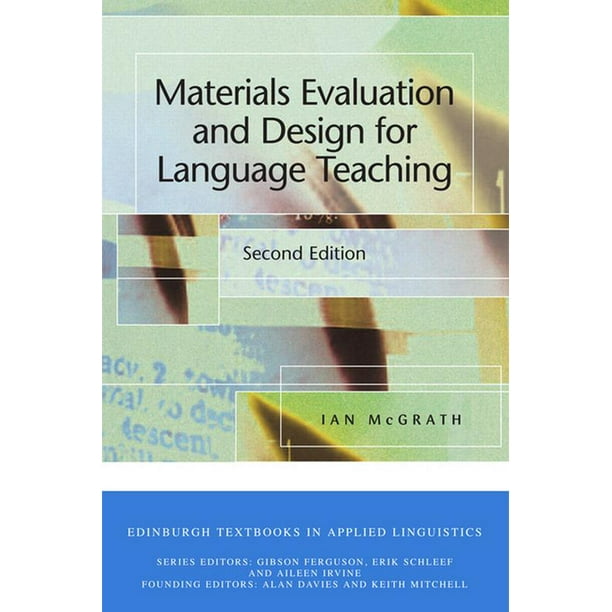Edinburgh Textbooks in Applied Linguistics Materials Evaluation and
