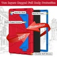 thumbnail image 3 of TECH CIRCLE Kids Friendly Case for Samsung Galaxy Tab A8 10.5-inch (2022) X200 X205 X207,Shockproof Rubber Rugged Protective Cover Kickstand Hybrid Hard Case,Red/Blue, 3 of 7